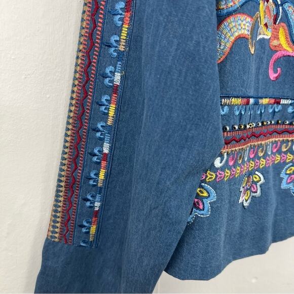 Laurie Felt Embroidered  Beaded Open Jacket  NWOT Size Medium - Picture 7 of 13